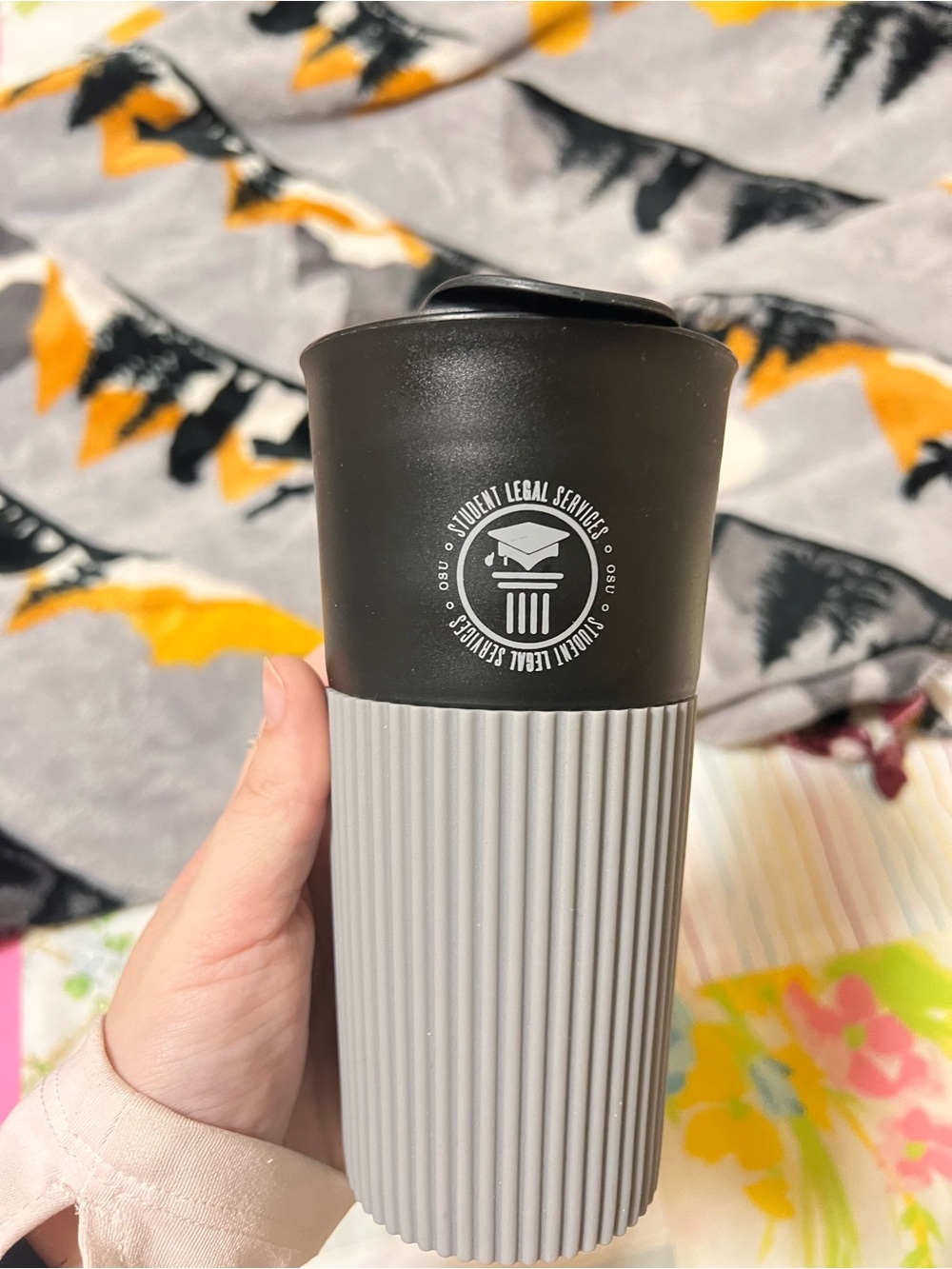 Student Legal Services Black and Gray Travel Tumbler